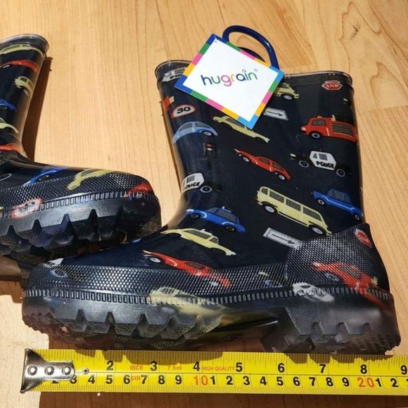 Rain Boots for Little Kids - HugRain Size: 2 - Picture 2 of 4